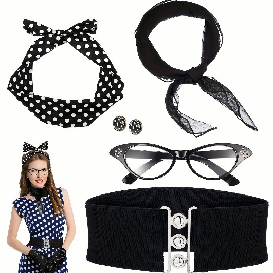 Women'S Accessories In The 1950S - เครื่องประดับชุดแต่งกายสไตล์ยุค 1950 สำหรับผู้หญิง ต่างหู ผ้าพันคอ แว่นตาทรงตาแมว