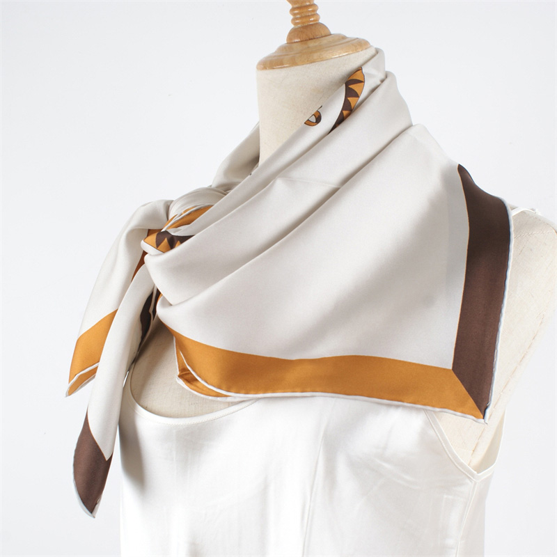 Silk Scarf Square - 100% ผ้าพันคอไหมหม่อนผ้าพันคอผ้าพันคอไหม90สี่เหลี่ยมผ้าพันคอผ้าพันคอผ้าพันคอผ้าพันคอผ้าพันคอผ้าไหมผ้าคลุมแหลมสีฮิต