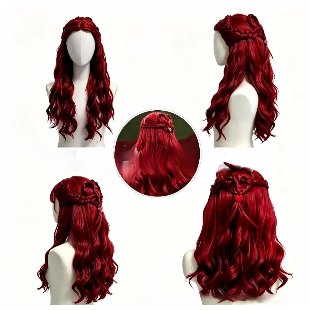 วิกผมสังเคราะห์ยาวลอนสีแดงน้ำเ - Women'S Red Accessories บทวิจารณ์และราคา