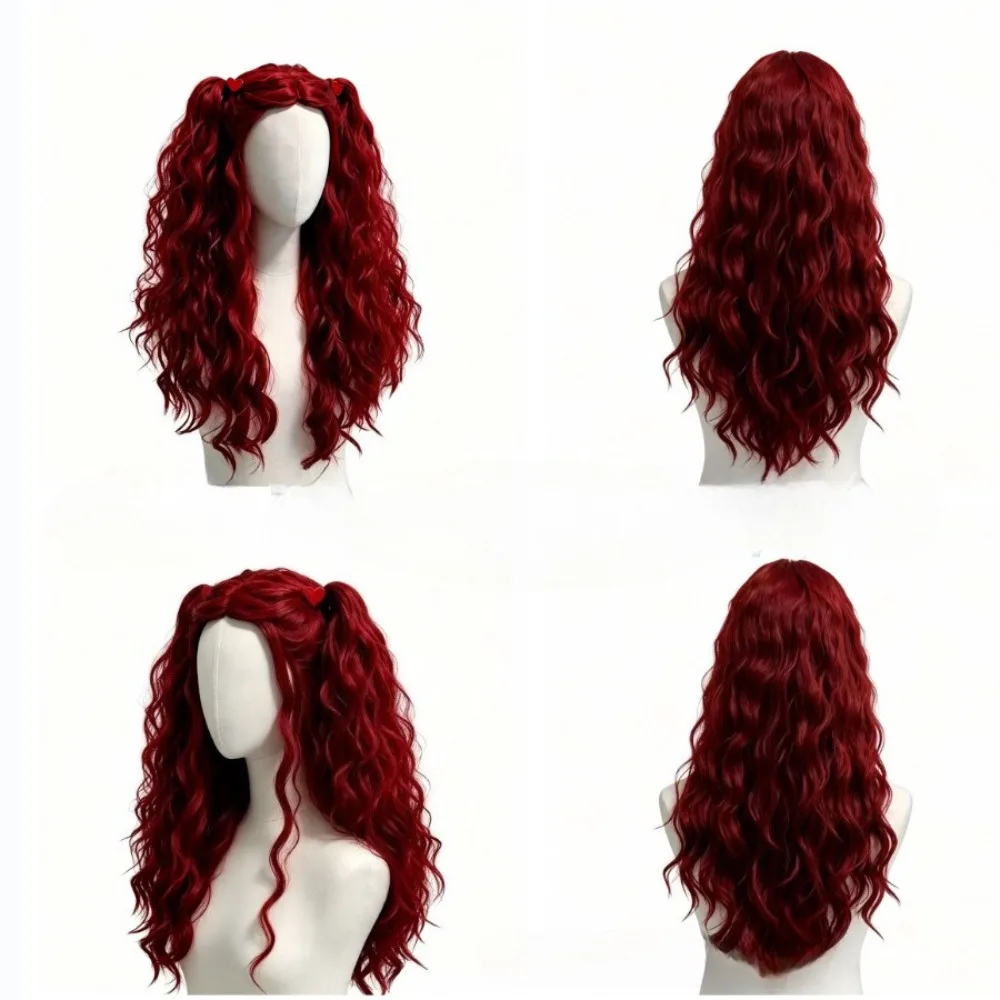 วิกผมสังเคราะห์ยาวลอนสีแดงน้ำเ - Women'S Red Accessories บทวิจารณ์และราคา