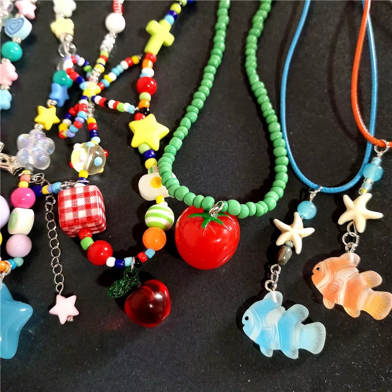 น่ารักฤดูร้อน Y2K หัวใจผลไม้มะ - Women'S Emo Accessories บทวิจารณ์และราคา