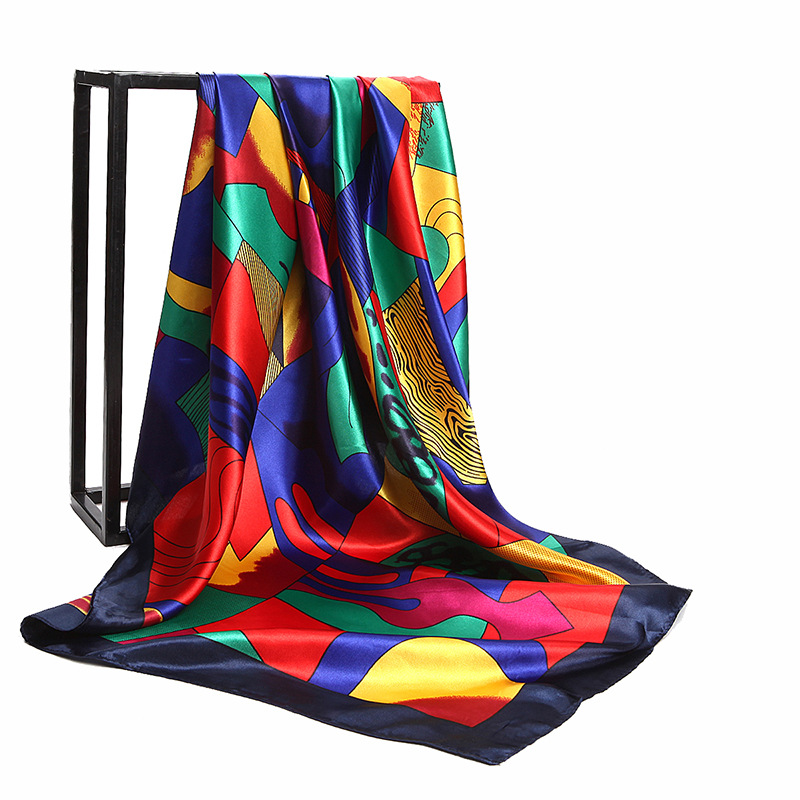 ผู้หญิงผ้าไหมผ้าพันคอ Elegant  - Silk Scarf Square บทวิจารณ์และราคา