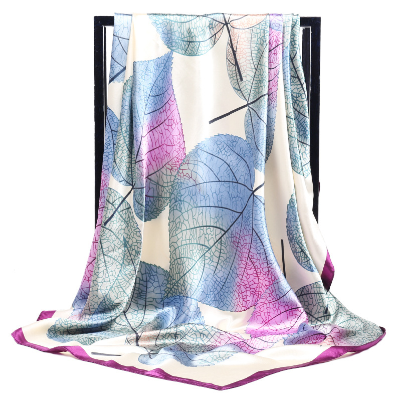 ผู้หญิงผ้าไหมผ้าพันคอ Elegant  - Silk Scarf Square บทวิจารณ์และราคา