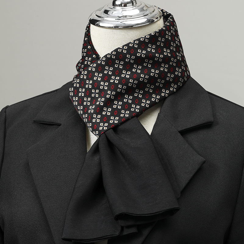 ผ้าพันคอผู้ชาย ผ้าไหมเทียม ผ้า - Silk Scarf Square บทวิจารณ์และราคา