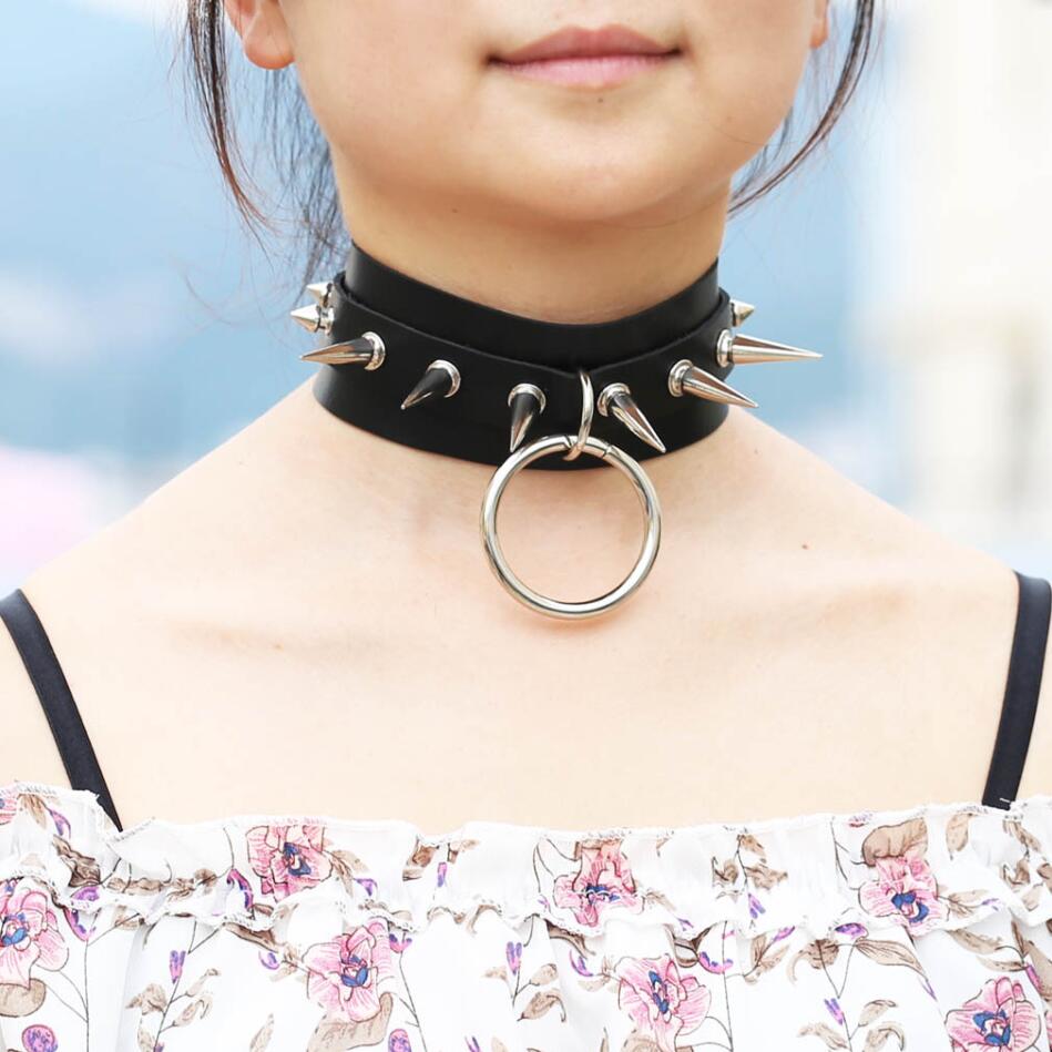 สร้อยคอแบบโชกเกอร์แบบยาวมีหนาม - Women'S Emo Accessories บทวิจารณ์และราคา