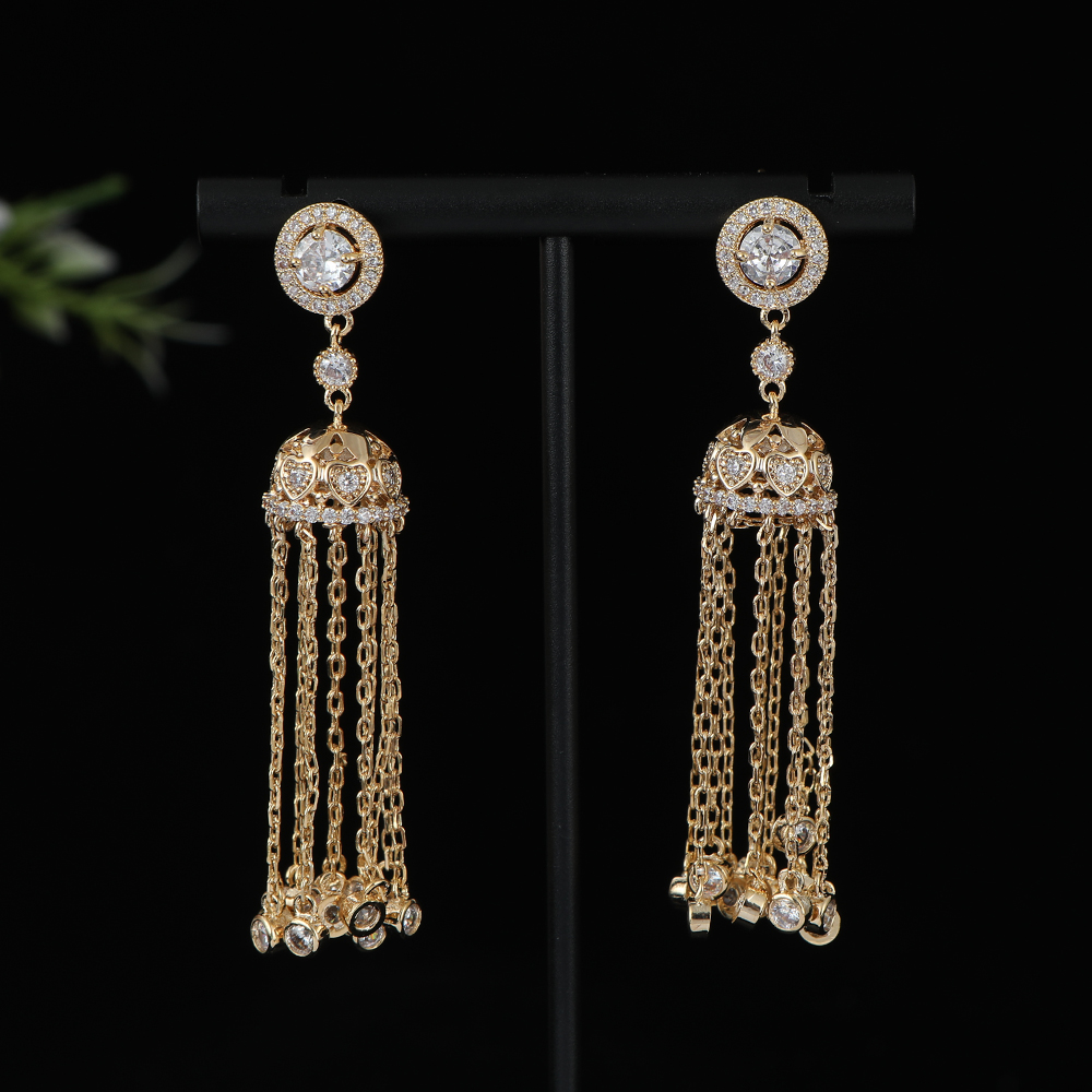 ยาวเรขาคณิตรอบยาวพู่ต่างหูสําห - Women Accessories Dubai บทวิจารณ์และราคา