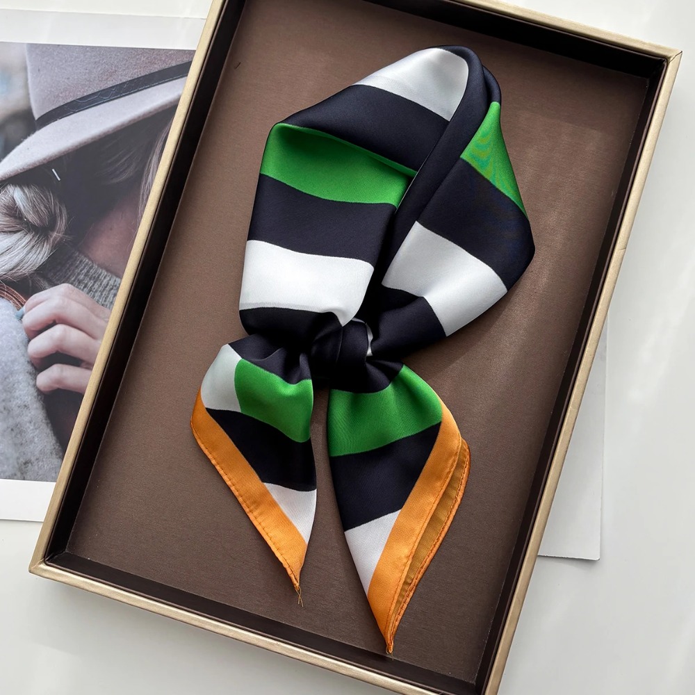 ผ้าพันคอไหมพิมพ์ลาย ผ้าพันคอไห - Silk Scarf Square บทวิจารณ์และราคา