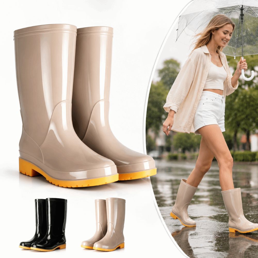 รองเท้าบูทยางกันฝนผู้หญิงแบบยา - Women Kitchen Accessories บทวิจารณ์และราคา